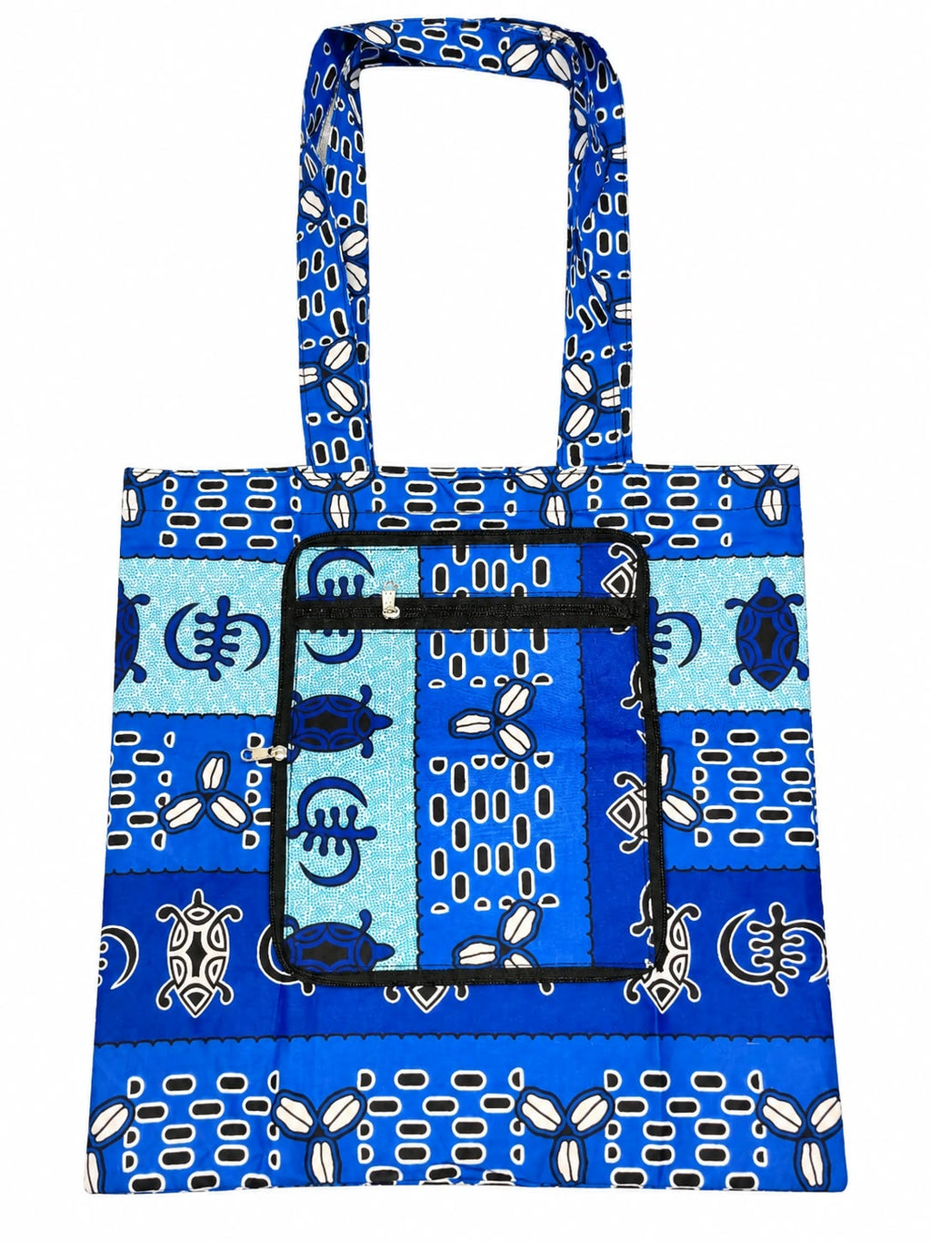 African-Print Shopping Bag — Adinkra Ocean