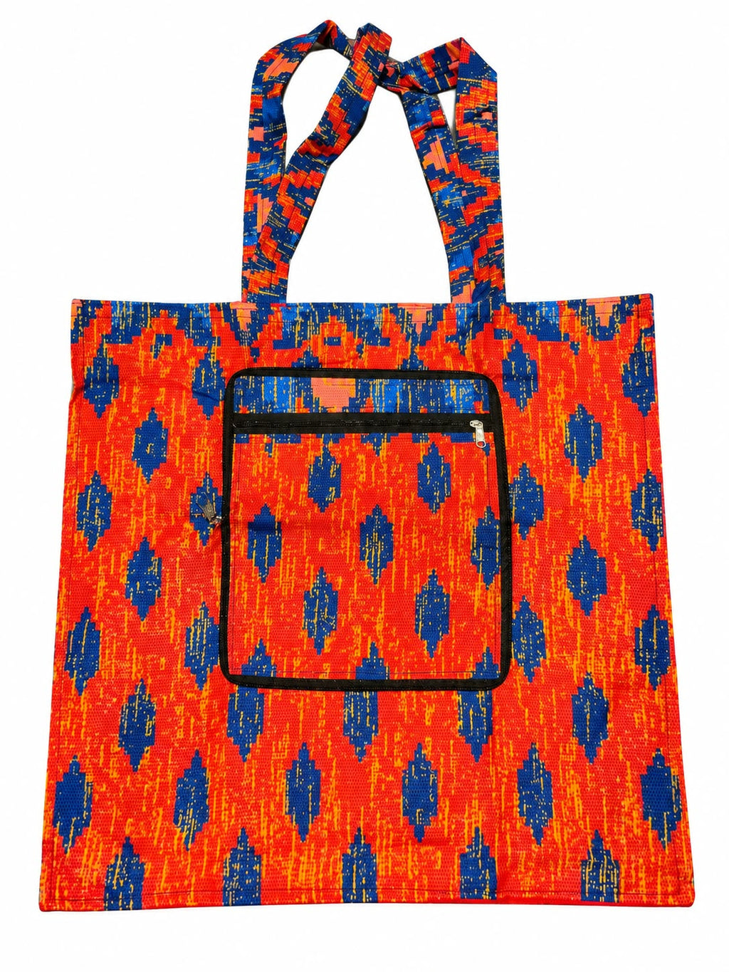 African-Print Shopping Bag — Accra Sunset