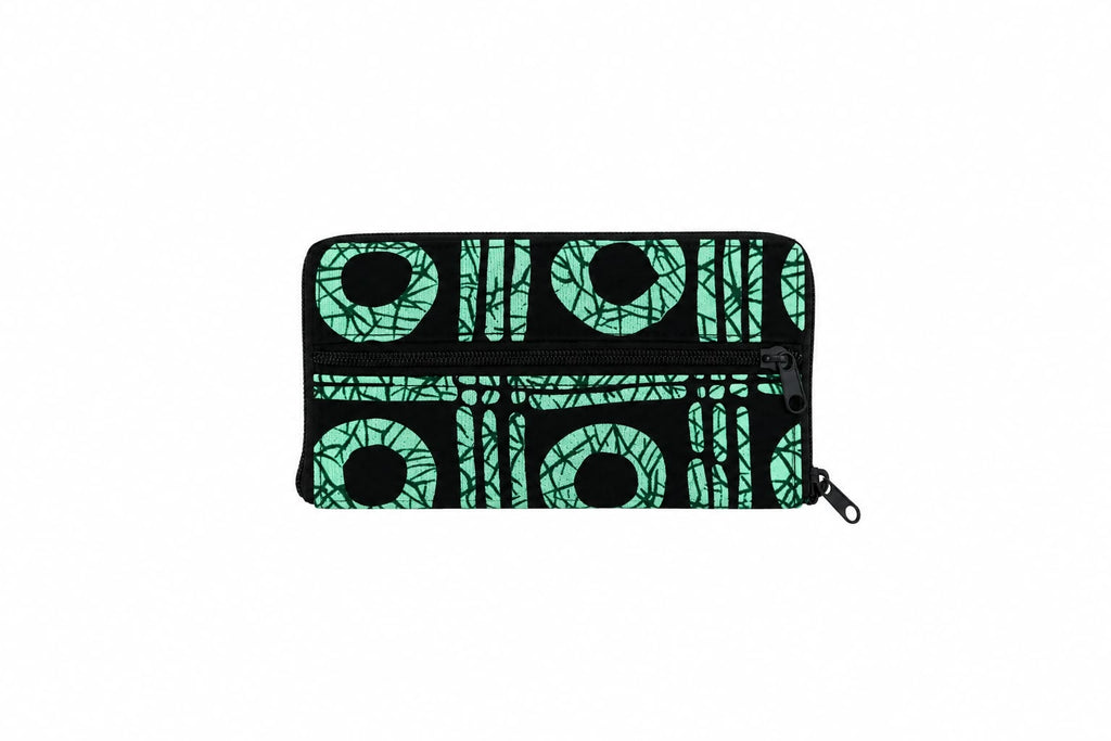 Aburi Jade shopping bag folded into its zipped pouch