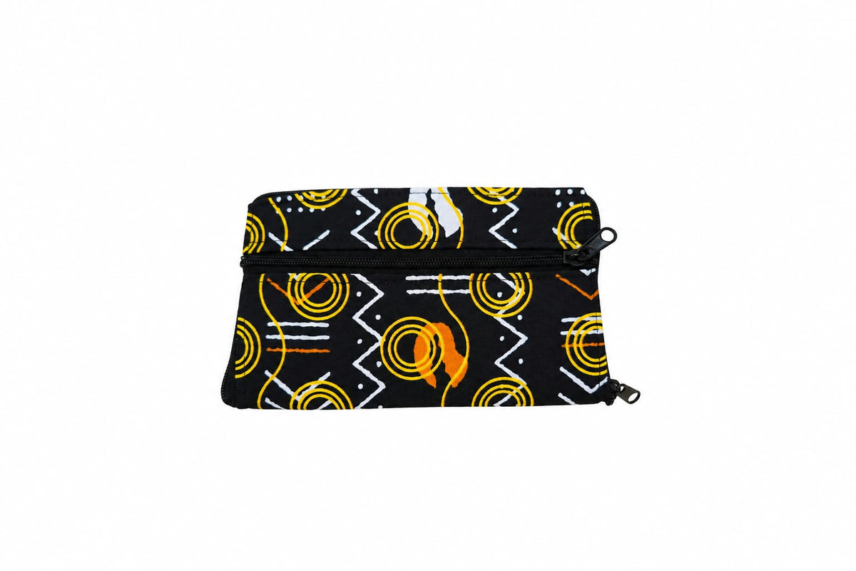 Golden Rhythm bag folded into its zipped pouch