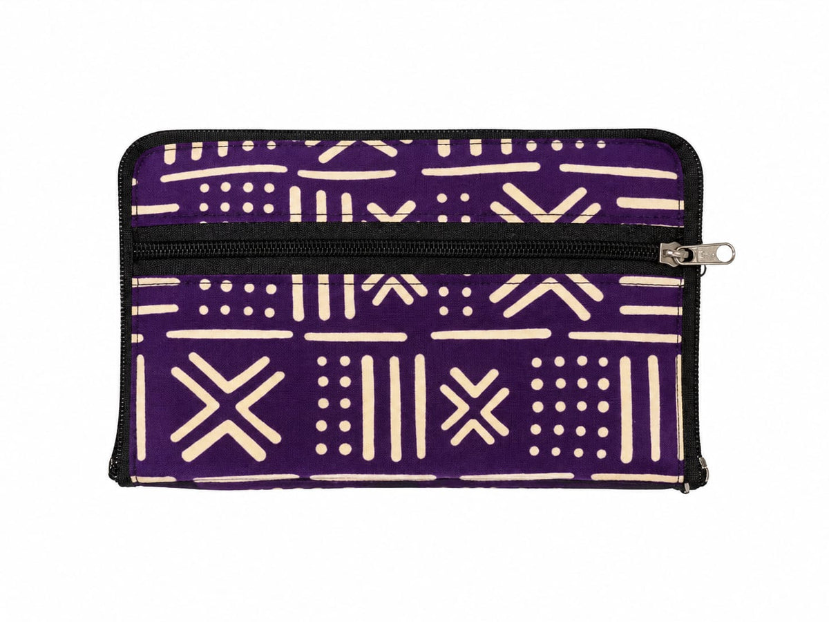 African-Print Shopping Bag — Kumasi Purple