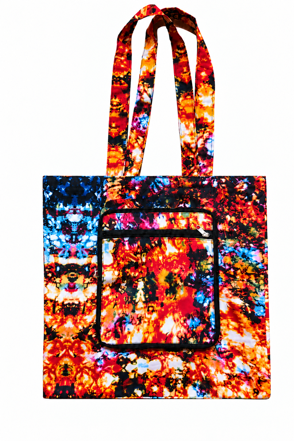 Sunset Mosaic bag with measurement arrows removed